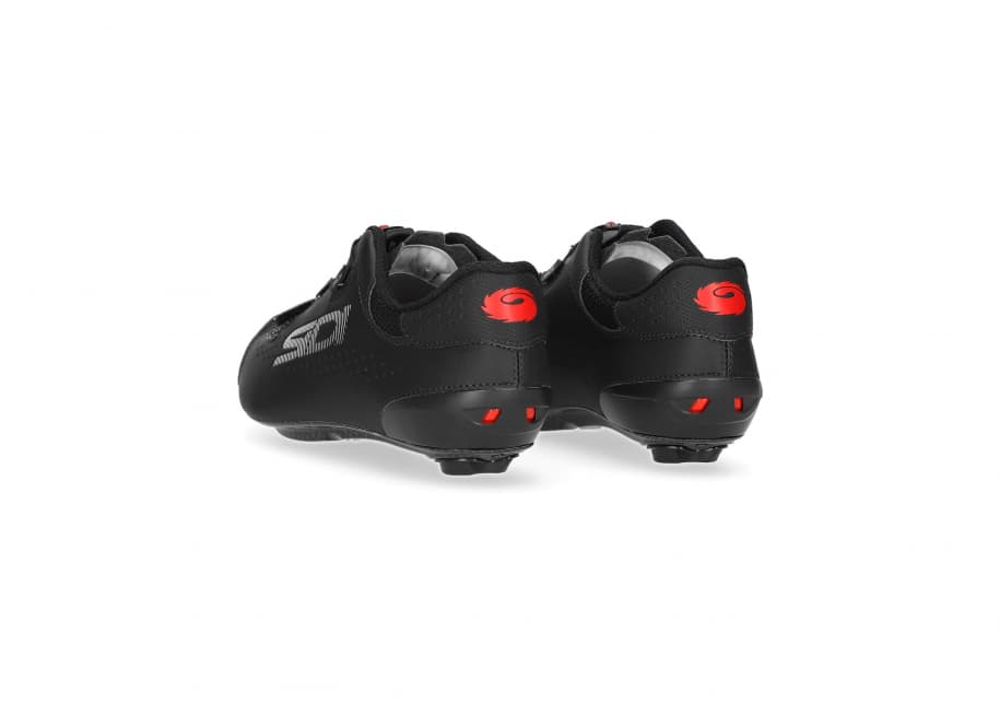 Black bike shoes back packshot