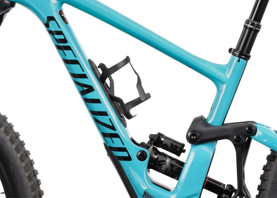 Blue bike detail frame packshot