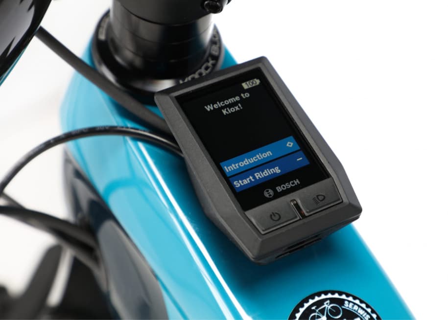 Turquoise bike - detail kiox packshot