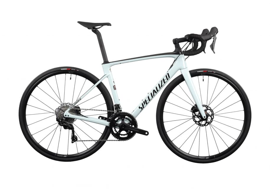 White racing bike side packshot