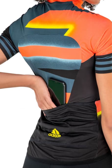 Woman bike pocket detail fashion photo